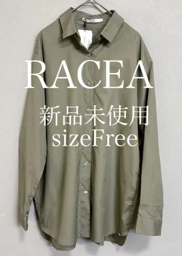 미사용 새상품 택 포함 RACEA 올리브 그린 긴팔 셔츠 Free