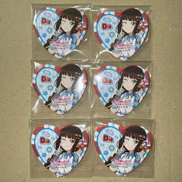 Aqours 쿠로사와 다이아 하트 캔뱃지 빌레반