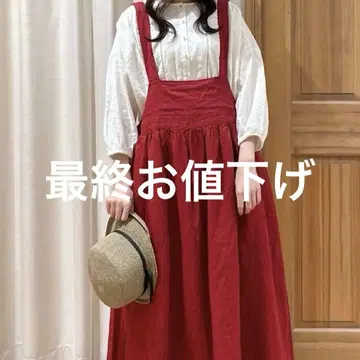 사만사 모스모스 [ Cross x Linen ] 멜빵 원피스