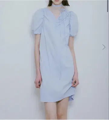 RAIVE Heart Neck Mini Dress in Blue