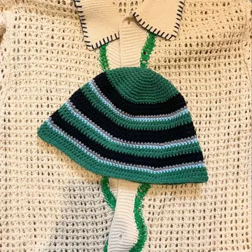 크로셰 모자 pamm풍 크로셰 뜨개질 털실 버킷햇