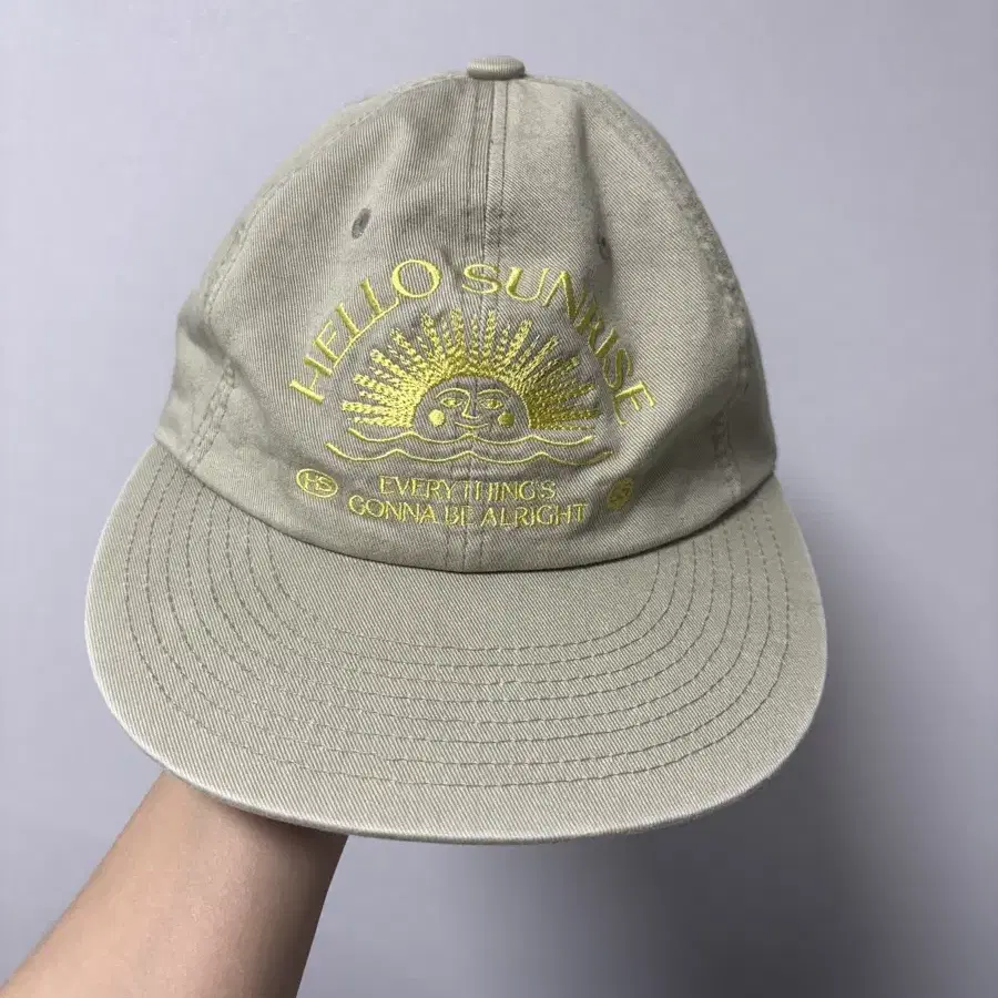 【HELLO SUNRISE】 Washed HS Arch Logo 6Panel Cap /追跡付 헬로 선라이즈(HELLO SUNRISE) Washed HS Arch Logo 6Panel Cap