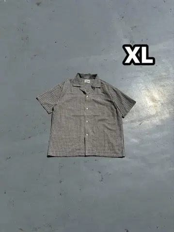 9090 크루 체크 셔츠 XL
