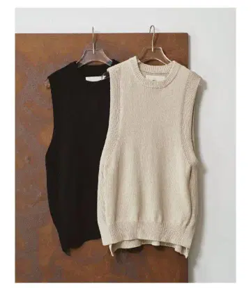 미사용 새상품 Cottonlinen Knit Vest Todayful
