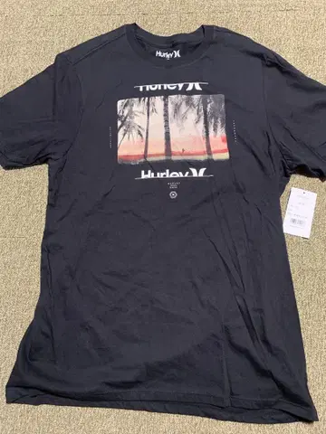 Hurley 팜 트리 티셔츠 L 블랙