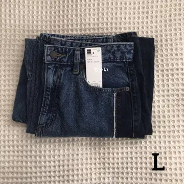 GU 지유 2톤 배럴 레그 청바지 블루