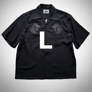 NIWATORI EMBROIDERY BLACK SHIRT L