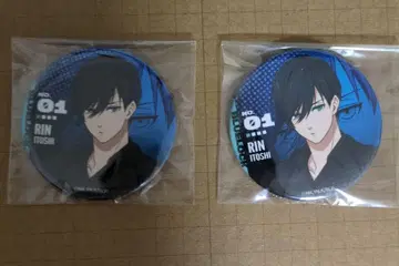 블루 록 이토시 린 TSUTAYA 콜라보 블랙 셔츠 캔뱃지