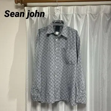 숀 존 Seanjohn 오버 사이즈 모노그램 폴리 셔츠 XL