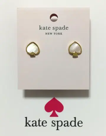 새상품 쇼핑백 포함 Kate Spade 화이트 스페이드 귀걸이
