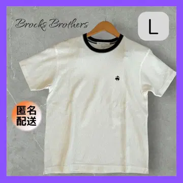 새상품급 Brocks Brothers 화이트 티셔츠 L 와플 크루넥