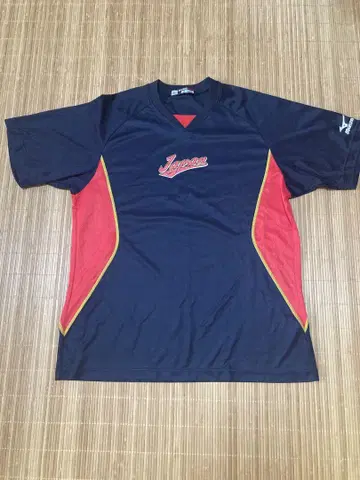 Mizuno 일본 대표 티셔츠 O 사이즈 네이비/레드