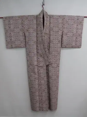여성용 기모노 면 베이지 계열 무늬 있음 NO22