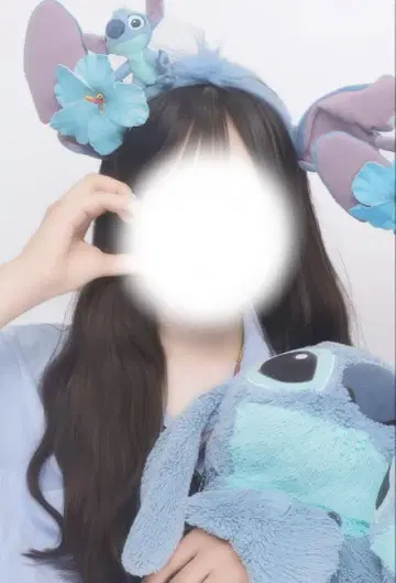 스티치 머리띠 꽃 봉제 인형 포함