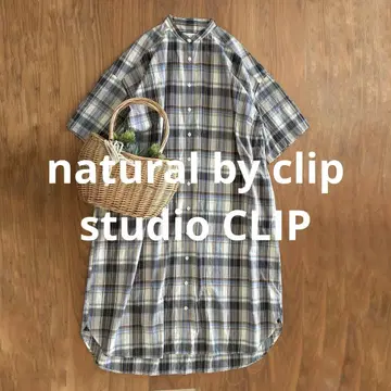 natural by CLIP STUDIO CLIP 체크 셔츠 원피스