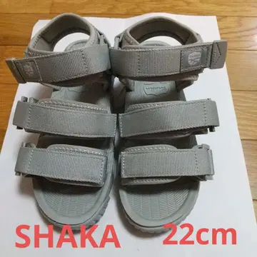 2회 사용 SHAKA 스포츠 샌들 그레이 22cm