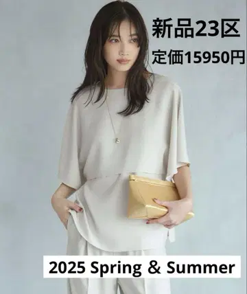 새상품 23구 이번 시즌 스트레치 조젯 케이프 디자인 티셔츠 38