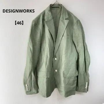 DESIGNWORKS [46] 테일러드 자켓 그린 연두색 린넨 70