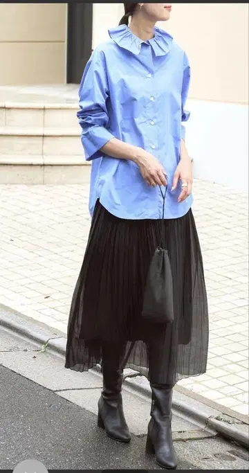 리요카 Liyoca 랜덤 플리츠 스커트 롱 스커트