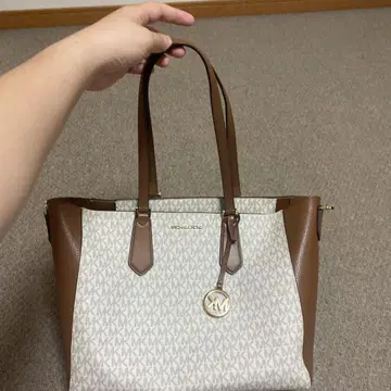 Michael Kors 토트백 화이트/브라운
