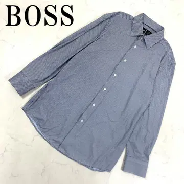 LA7124 BOSS 보스 긴팔 버튼 셔츠 폴리에스테르 블루 계열 L
