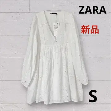 [새상품] ZARA 자라 컷워크 레이스 원피스 코튼 S