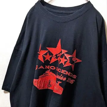 길단 TAJANO 레전즈 크루즈 로고 티셔츠 블랙 검정 2XL 구제 의류