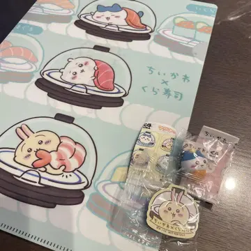 치이카와 (먼작귀) 쿠라스시 토끼 하치와레 키링 피규어 클리어 파일