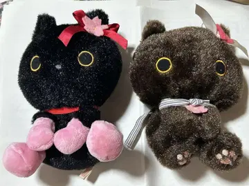 헤이세이 레트로 산엑스 냥코 양말 반짝반짝 사쿠라 봉제 인형 2개 세트
