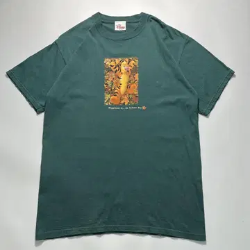 90s 올드 디즈니 빈티지 티셔츠 L 상당 청록색 티거 6832