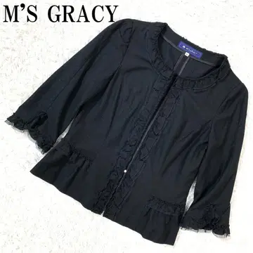 M'S GRACY 노카라 자켓 블랙 40 B778