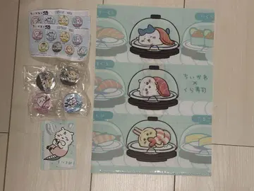치이카와 (먼작귀) 하치와레 쿠라스시 클리어 파일 벳쿠라폰 캔뱃지 토끼