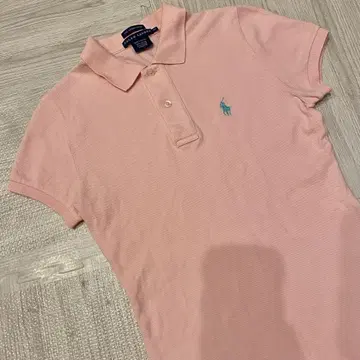 Ralph Lauren 스키니 핏 피케 셔츠 XS 핑크