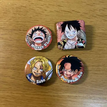 ONE PIECE 나츠코미 점프샵 캔뱃지 루피 에이스 사보