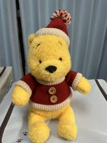 택 포함 새상품 푸우 2018 크리스마스 봉제 인형