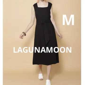 LAGNAMOON 블랙 M 2way 허리 새시 원피스
