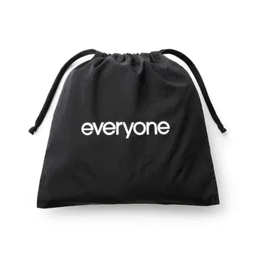 everyone 드로우 스트링 백 블랙