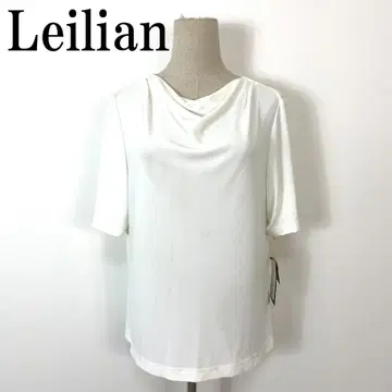 택 포함 새상품 Leilian 레리안 반팔 블라우스 화이트 13 B794
