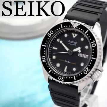 641 SEIKO 시계 다이버 워치 남성용 6458-6000 블랙