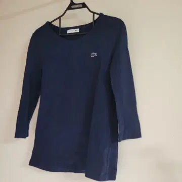 LACOSTE 네이비 티셔츠 라코스테 여성용 상의 파랑