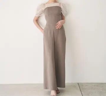 SNIDEL 허리 레이스업 베어 올인원 스나이델