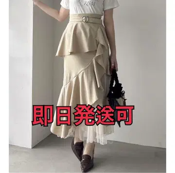 아지메 플리츠 머메이드 스커트 dazzlin