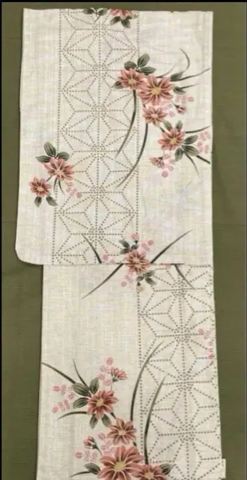 고급 면 린넨 유카타 마 잎사귀 한정판 대특가