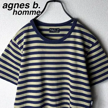 agnes b. 구제 의류 보더 티셔츠 에네스베 옴