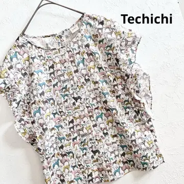 [Techichi 테치치] 리버티 꽃무늬 플라워 프릴 블라우스 셔츠