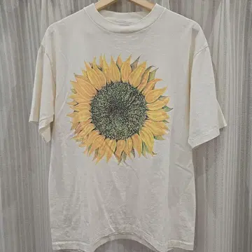 90년대 해바라기 프린트 T셔츠