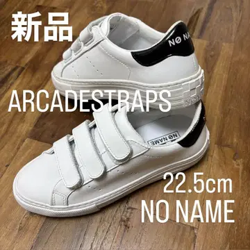 새상품 NONAME 벨크로 가죽 통굽 스니커즈 22.5cm