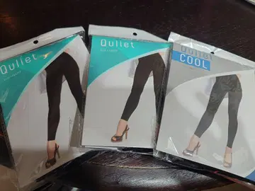 Quliet 슬림 레깅스 블랙 3종 세트