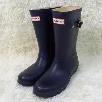 HUNTER 헌터 레인부츠 장화 미들 기장 네이비 23cm UK4