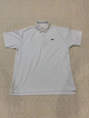 LACOSTE (라코스테) 피케 셔츠 화이트 드라이 폴리에스테르
